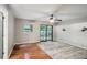 Bright bedroom with access to a balcony, offering stunning views and a seamless indoor-outdoor living experience at 9055 Green Valley Ct, Douglasville, GA 30134