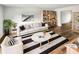 Staged living room with modern furniture and decor at 6354 Shannon Pkwy # 8B, Union City, GA 30291
