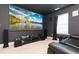 Home theater with a large screen, surround sound, and comfortable seating for entertainment at 905 Eldridge Rd, Hampton, GA 30228