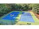 Aerial view of community tennis courts at Hampton Park, perfect for recreational play amid a scenic wooded setting at 2035 Lena Carter Rd, Buford, GA 30519