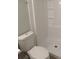 Bathroom showing the toilet and walk-in shower stall at 5512 Arrowhead Dr, Acworth, GA 30102