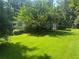 Backyard with ample lawn, partial shade, mature trees, and house view at 975 Willeo Rd, Roswell, GA 30075