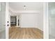 Bright living room featuring hardwood floors and modern lighting at 3388 Hyland Dr, Decatur, GA 30032