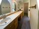 Bathroom featuring double sinks, vanity with drawers, and ample counter space at 7448 Berea Road, Winston, GA 30187
