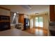 Functional kitchen with stainless steel appliances, wood cabinets and flooring at 7448 Berea Road, Winston, GA 30187
