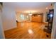 Bright living room featuring hardwood floors, large built-in cabinetry, and natural light at 7448 Berea Road, Winston, GA 30187