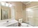 Well-maintained bathroom with a white vanity, shower-tub combo, and neutral decor that adds a touch of elegance at 2584 Oglethorpe Ne Cir, Brookhaven, GA 30319