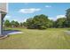 Spacious backyard with lush green grass and mature trees, offering privacy at 8965 Friarbridge Dr, Suwanee, GA 30024