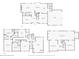 A complete floor plan of a home, showing the layout of each level, including the basement, first floor, and second floor at 1024 Cromwell Pt, Snellville, GA 30078
