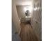 Bathroom featuring modern vanity, and new wood floors at 2748 Farmstead Ct, Grayson, GA 30017