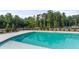 Community pool surrounded by lush landscaping and fencing, offering a relaxing outdoor space for residents at 1317 Aura Ln, Lawrenceville, GA 30045