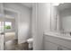 Bathroom view into bedroom at 6320 Halcyon Garden Dr, Alpharetta, GA 30005