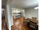 Updated kitchen with a granite-topped island, stainless appliances, and counter seating at 284 Regal Dr, Lawrenceville, GA 30046