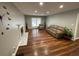 Spacious living room with hardwood floors and fireplace at 284 Regal Dr, Lawrenceville, GA 30046