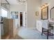 Spacious bathroom with a walk-in shower, soaker tub, vanity area, and stylish finishes at 3952 Dragon Fly Ln, Loganville, GA 30052