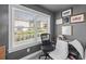 Well-lit office space with neutral walls and a picturesque view of the neighborhood at 3952 Dragon Fly Ln, Loganville, GA 30052