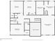 Floor plan showcasing layout of second floor, including bedrooms, bathrooms, media room, and laundry at 127 Bradshaw Park Dr, Woodstock, GA 30188
