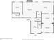 Floor plan showcasing layout of first floor, including living spaces, bedrooms, and kitchen at 127 Bradshaw Park Dr, Woodstock, GA 30188