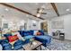Spacious living room featuring wood beam ceilings and an open floor plan at 127 Bradshaw Park Dr, Woodstock, GA 30188