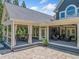 Expansive backyard featuring a covered patio, in-ground pool, and lush landscaping, ideal for outdoor living at 3090 Creek Tree Lane, Cumming, GA 30041