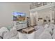 Spacious living area with comfortable sectional and views to the upper level at 217 Springs Xing, Canton, GA 30114