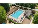 Community pool and pool house with plenty of lounge chairs for residents to enjoy poolside at 217 Springs Xing, Canton, GA 30114
