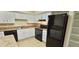 Features of the kitchen with white cabinets and black appliances at 5595 Marbut Rd, Lithonia, GA 30058