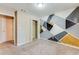 Spacious bedroom with geometric accent wall and closet space at 179 Glynn Addy Dr, Stockbridge, GA 30281