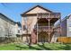 Spacious backyard with a large wooden deck perfect for outdoor entertaining at 2108 Main Nw St, Atlanta, GA 30318