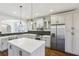 Bright, updated kitchen with stainless steel appliances, quartz countertops, and large island at 2108 Main Nw St, Atlanta, GA 30318