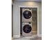 Modern stackable washer and dryer are conveniently installed at 1675 Bouldercliff Se Ct, Atlanta, GA 30316