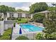 Community swimming pool surrounded by lush landscaping and lounge chairs for relaxing at 1150 Collier Nw Rd # B5, Atlanta, GA 30318