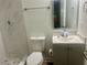 This bathroom features a stand-up shower with a modern vanity at 256 New Hope Rd, Lawrenceville, GA 30046
