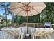Relax on this spacious deck with lounge chairs, an umbrella, and a grill for outdoor entertainment at 2845 Burgundy Dr, Cumming, GA 30041