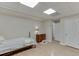 Bright bedroom in finished basement with hardwood floors, soft lighting, and neutral color scheme at 995 Lewis Ridge Cir, Lawrenceville, GA 30045