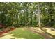 Expansive backyard with lush lawn and mature trees, offering a private outdoor space at 1858 De Winton Pl, Lawrenceville, GA 30043