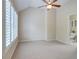 Bedroom with neutral walls and carpet, and views to the bathroom at 1160 Newpark View Pl # 8, Mableton, GA 30126