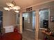 Open concept dining room with stylish decor, wood floors, and adjoining rooms at 4018 Carisbrook Dr, Union City, GA 30291