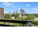 Enjoy spectacular city skyline views from this high-rise balcony at 2660 Peachtree Nw Rd # 13F, Atlanta, GA 30305