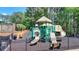 Community playground surrounded by mature trees and lush landscaping at 8230 Royal Melbourne Way, Duluth, GA 30097