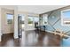 Bright bedroom or office space with hardwood floors, custom accent wall, and lots of natural light at 2076 Holtz Ln, Atlanta, GA 30318