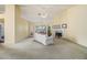 The bright living room features a fireplace, ceiling fan, and an open doorway to another room at 2397 Cove Lake Rd, Lithonia, GA 30058