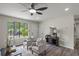 Well lit living room featuring hardwood floors, neutral walls, and large windows, creating a bright and airy space at 4912 Bayside Ct, Stone Mountain, GA 30088