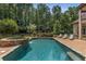 Sparkling backyard pool and spa with brick patio, perfect for relaxation at 450 Dorset Sw Way, Smyrna, GA 30082