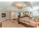 Spacious main bedroom with a trey ceiling, fireplace, and elegant furnishings; a relaxing retreat at 3202 Lucky Pl, Conyers, GA 30013