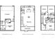 Detailed floor plan showcasing the layout of the basement, first floor, and second floor of the house at 435 Argosy Park Cir # 27, Alpharetta, GA 30005