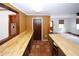 Unique kitchen with butcher block counters, terracotta flooring, and open layout at 2202 Springdale Dr, Snellville, GA 30078