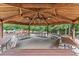 Spacious wooden pavilion with picnic tables at 1065 Beacon Hill Xing, Alpharetta, GA 30005