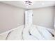 This bedroom features unique painted floor and stylish ceiling light fixture at 2526 Center Nw St, Atlanta, GA 30318