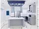 Modern kitchen features an island, stainless steel appliances and granite countertops at 2526 Center Nw St, Atlanta, GA 30318